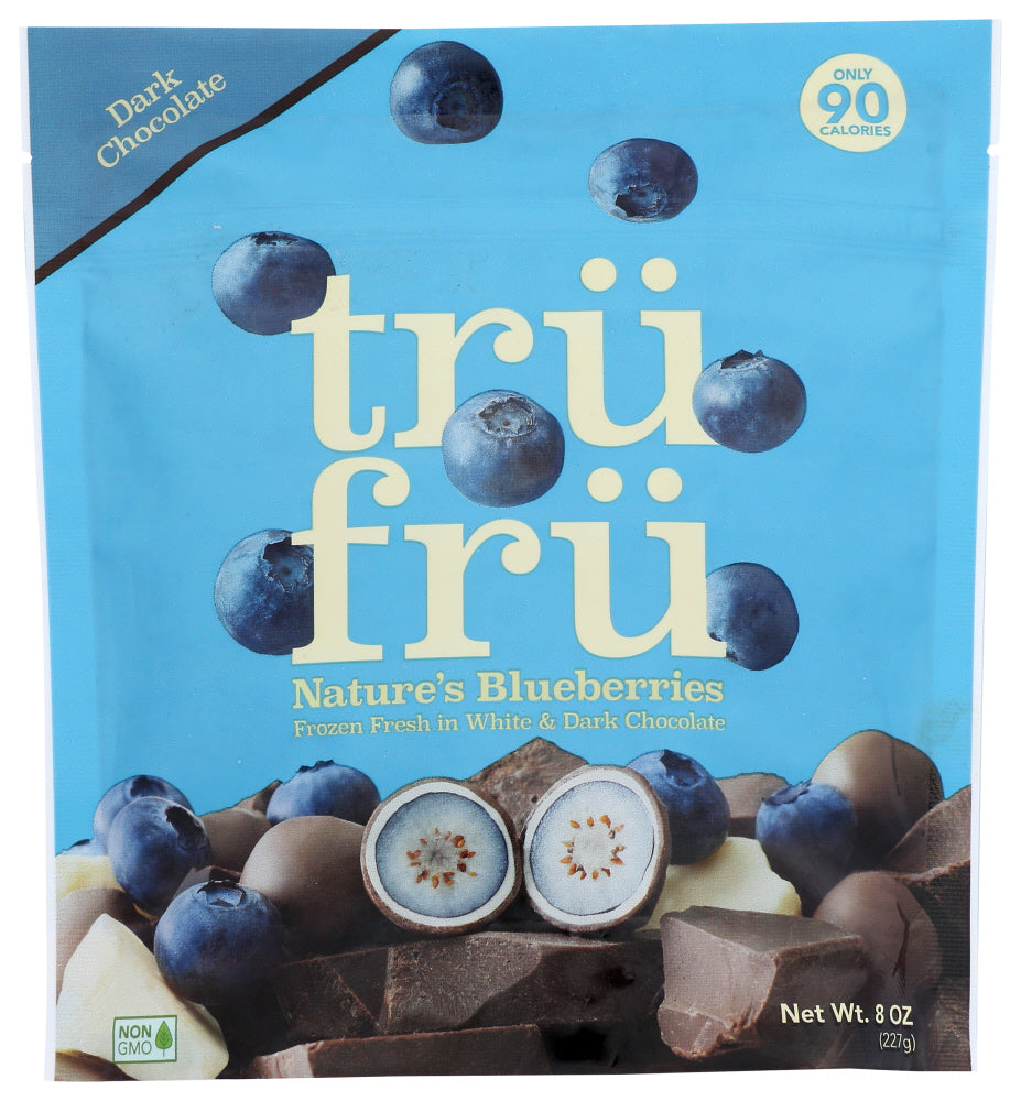 TRU FRU: Natures Blueberries In White Dark Chocolate, 8 oz