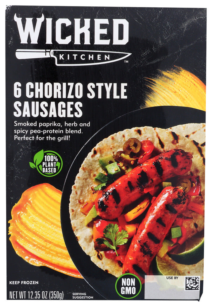 WICKED KITCHEN: 6 Chorizo Style Sausages, 12.35 oz