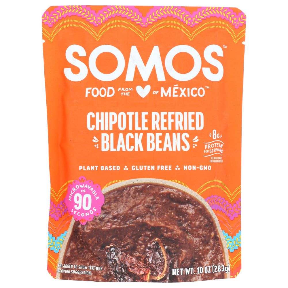 SOMOS: Chipotle Refried Black Beans, 10 oz