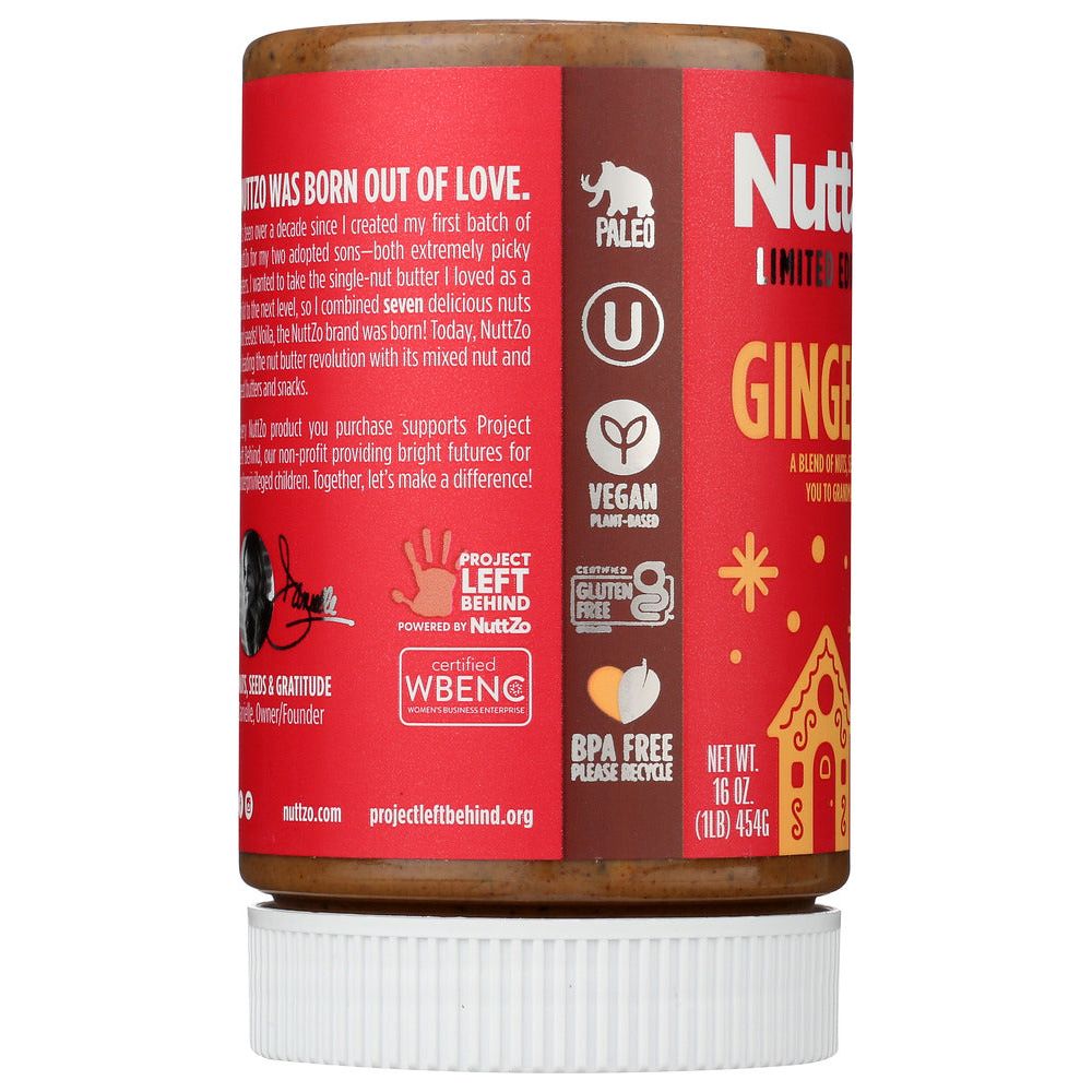 NUTTZO: Gingerbread Mixed Nut Butter, 16 oz