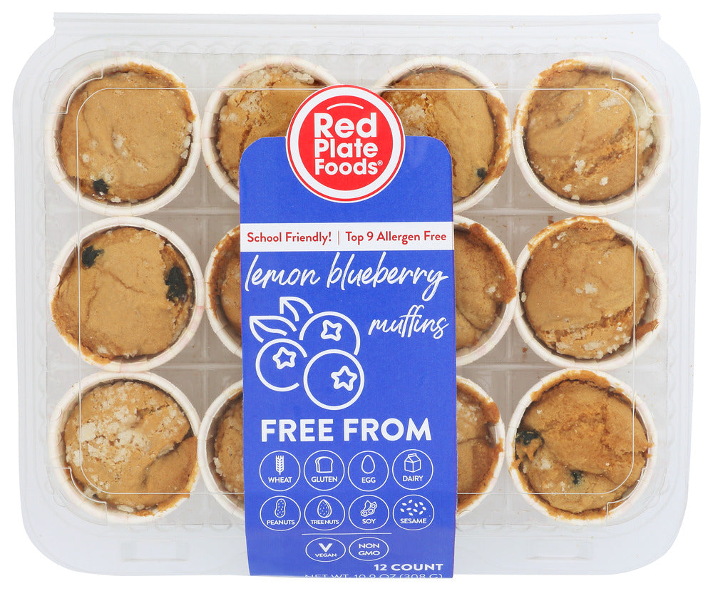 RED PLATE FOODS: Blueberry Lemon Mini Muffins, 10.9 oz