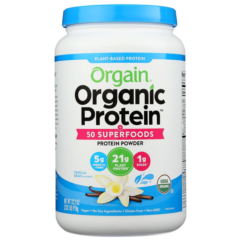 ORGAIN: Organic Protein & Superfoods Vanilla Bean Powder, 2.02 lb
