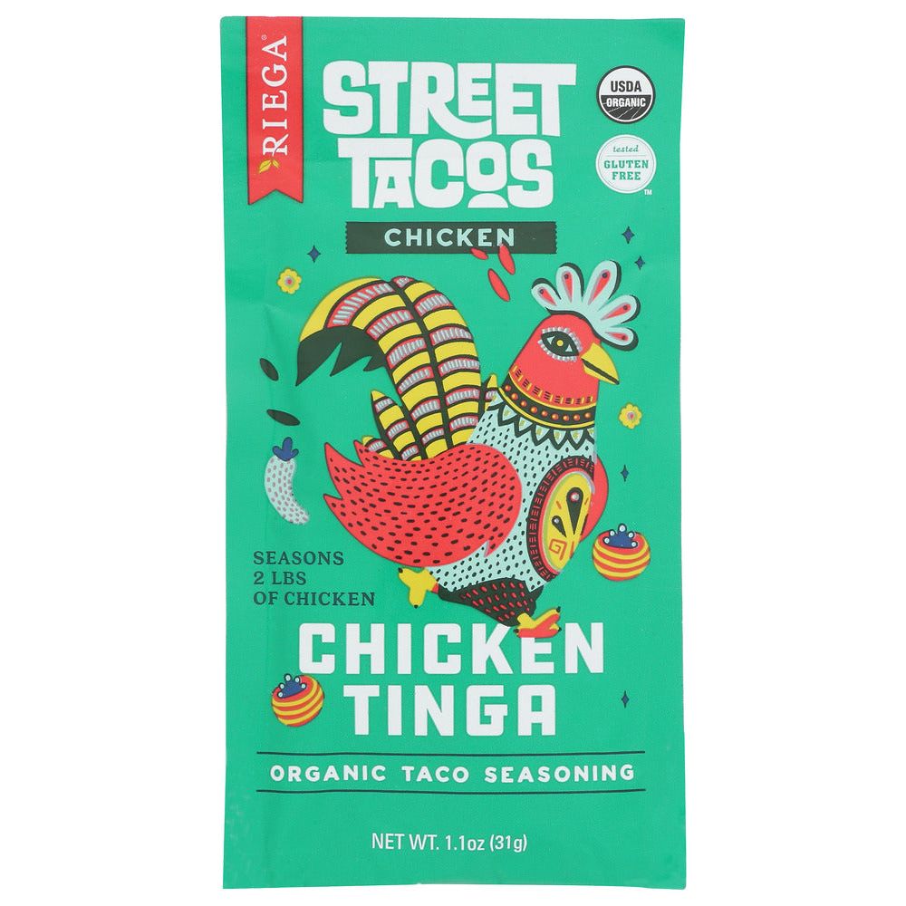 RIEGA: Organic Chicken Tinga Taco Seasoning, 1.1 oz