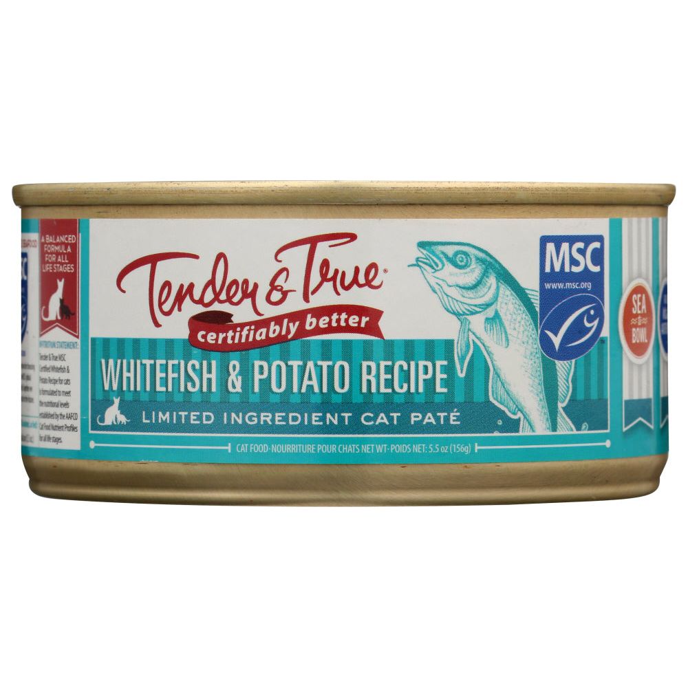 TENDER AND TRUE: Ocean Whitefish and Potato Canned Cat Food, 5.5 oz