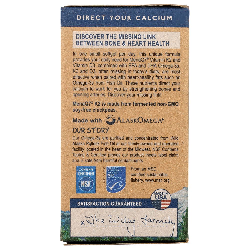 WILEYS FINEST: Vitamin K2 Wild Alaskan Fish Oil, 60 sg