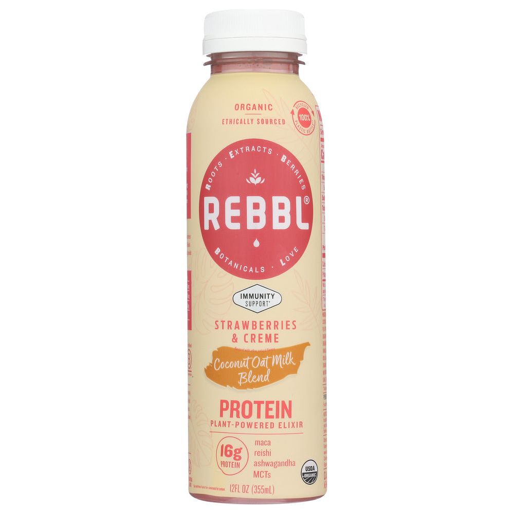 REBBL: Strawberries Creme Protein Elixir, 12 fo