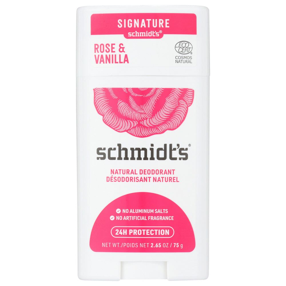SCHMIDTS: Rose Vanilla Deodorant Stick, 2.65 oz
