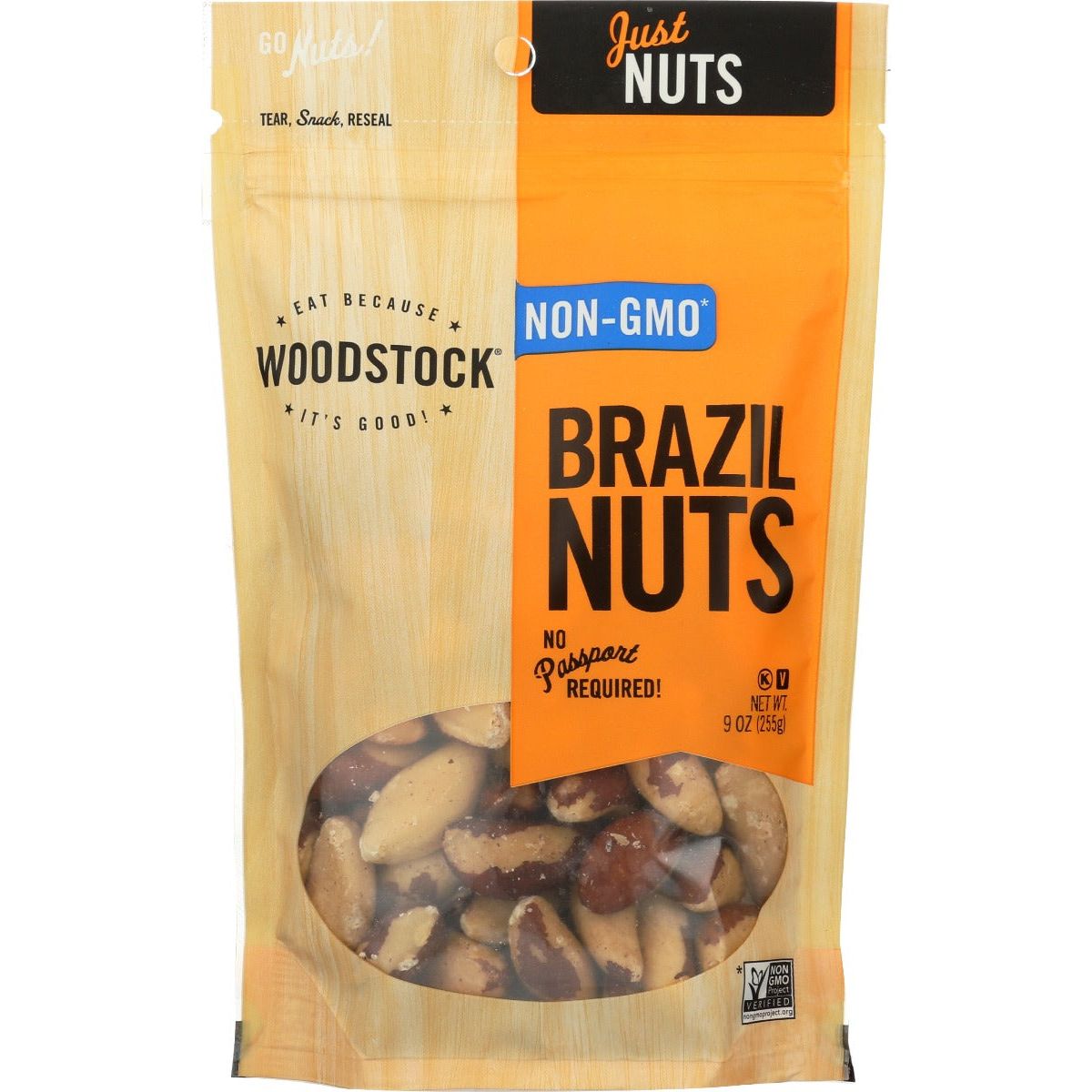 WOODSTOCK: Nuts Brazil Raw, 9 oz