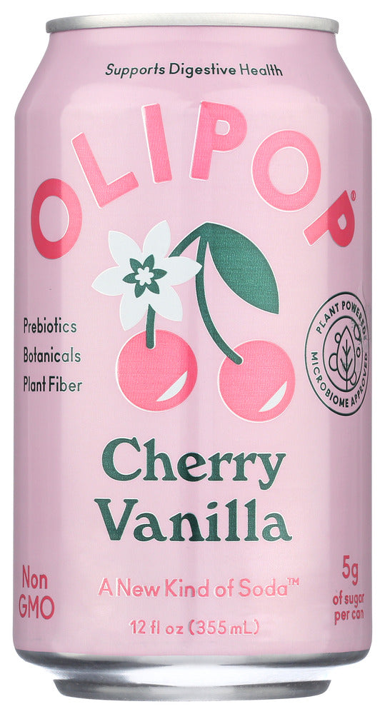 OLIPOP: Cherry Vanilla Sparkling Tonic, 12 oz