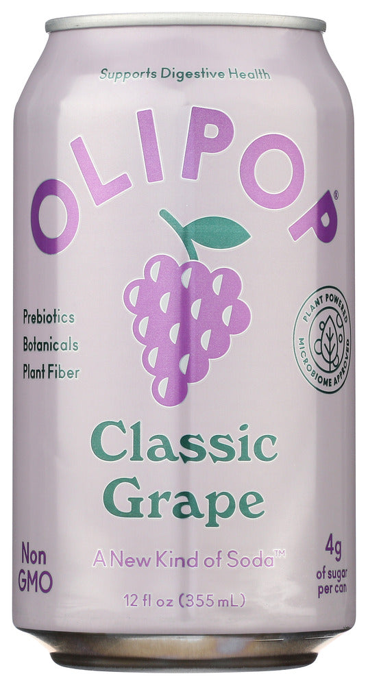 OLIPOP: Classic Grape Sparkling Tonic, 12 fo