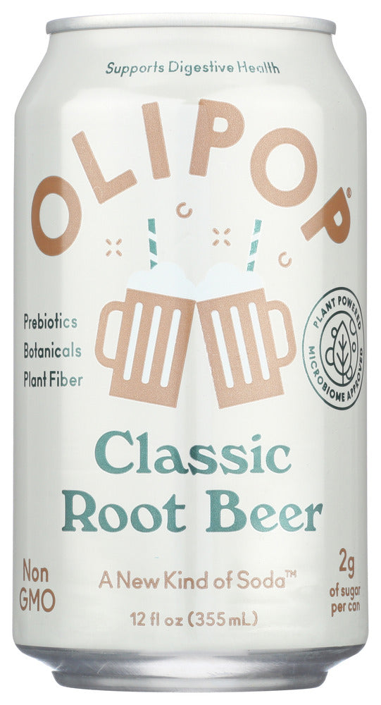 OLIPOP: Classic Root Beer Sparkling Tonic, 12 oz