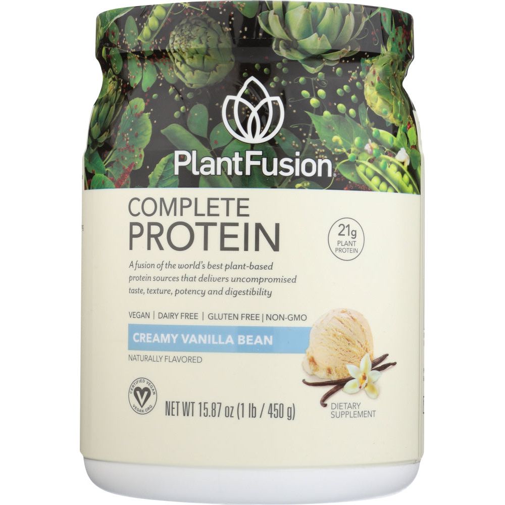 PLANTFUSION: Complete Protein Creamy Vanilla Bean Powder, 15.87 oz