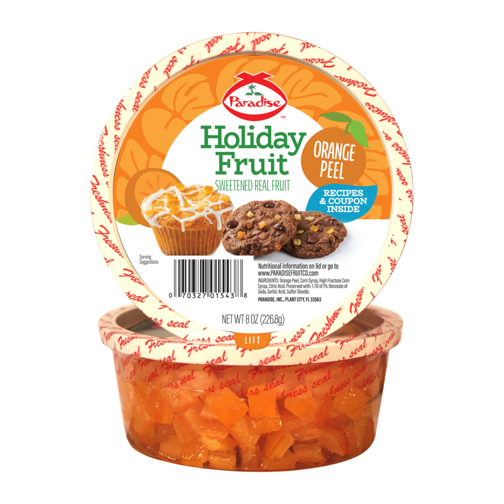 PARADISE: Fruit Canied Orange Peel, 8 oz