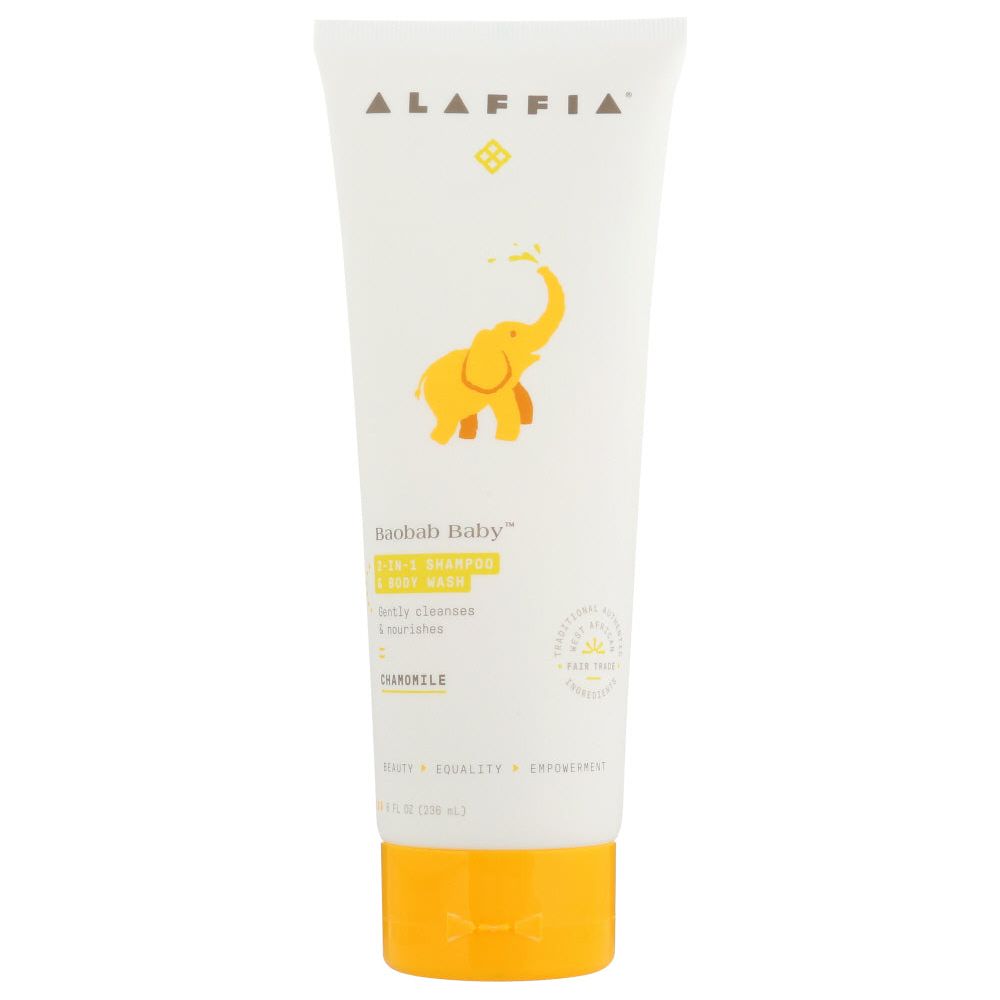ALAFFIA: Baobab Baby Chamomile 2in1 Shampoo & Body Wash, 8 fo - #tag1# - #tag2#