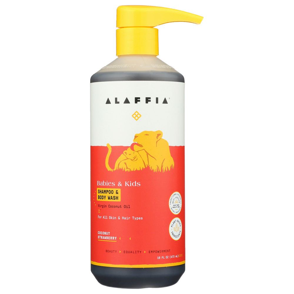 ALAFFIA: Coconut Strawberry Kids Shampoo Body wash, 16 fo - #tag1# - #tag2#
