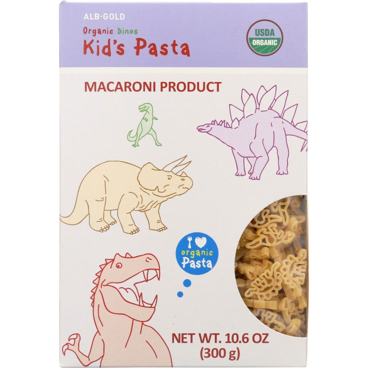 ALB GOLD: Organic Kids Dinosaur Shapes Pasta, 10.6 oz - Sunshine Co Op. - #tag1#