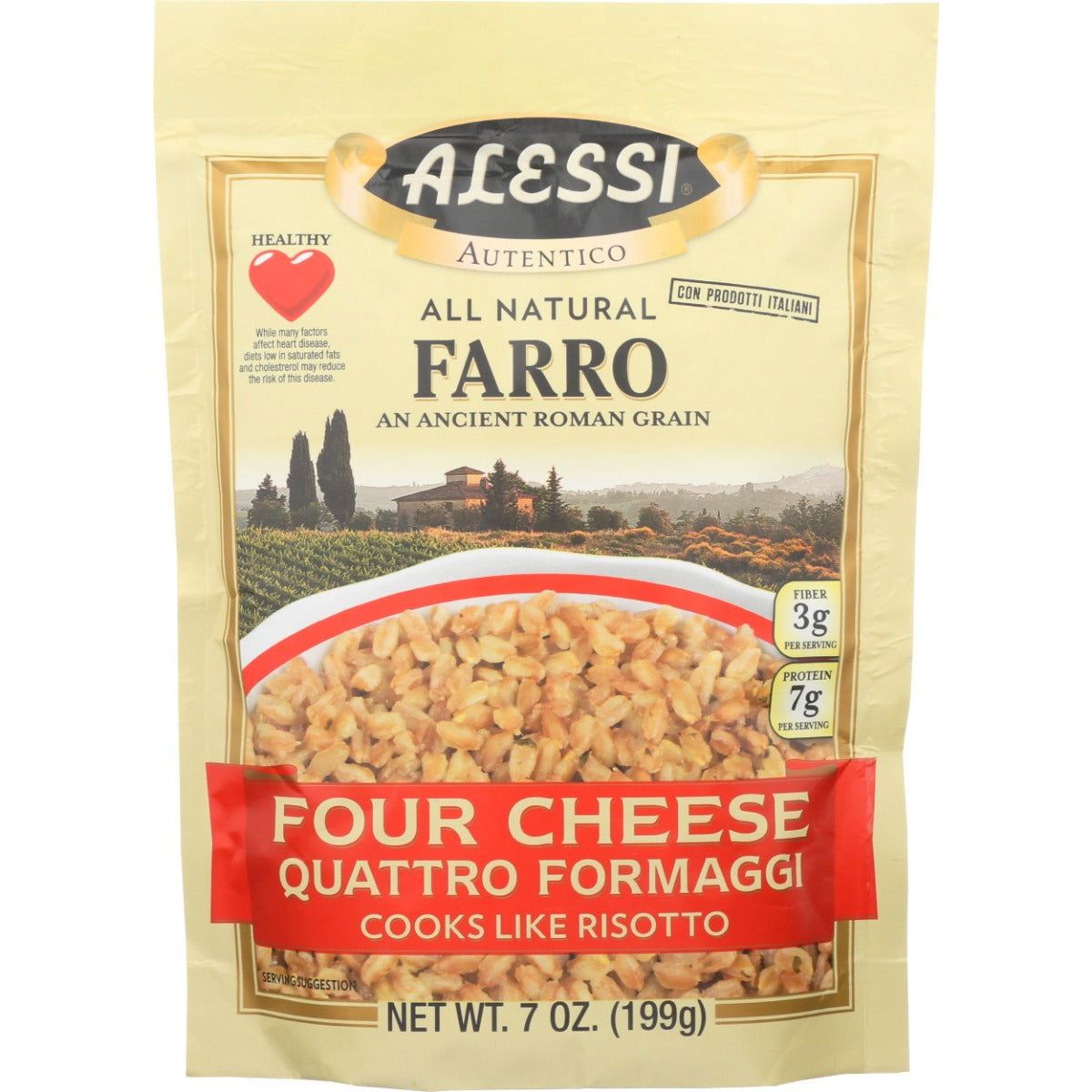 ALESSI: Farro Four Cheese Quattro Formaggi, 7 oz - Sunshine Co Op. - #tag1#