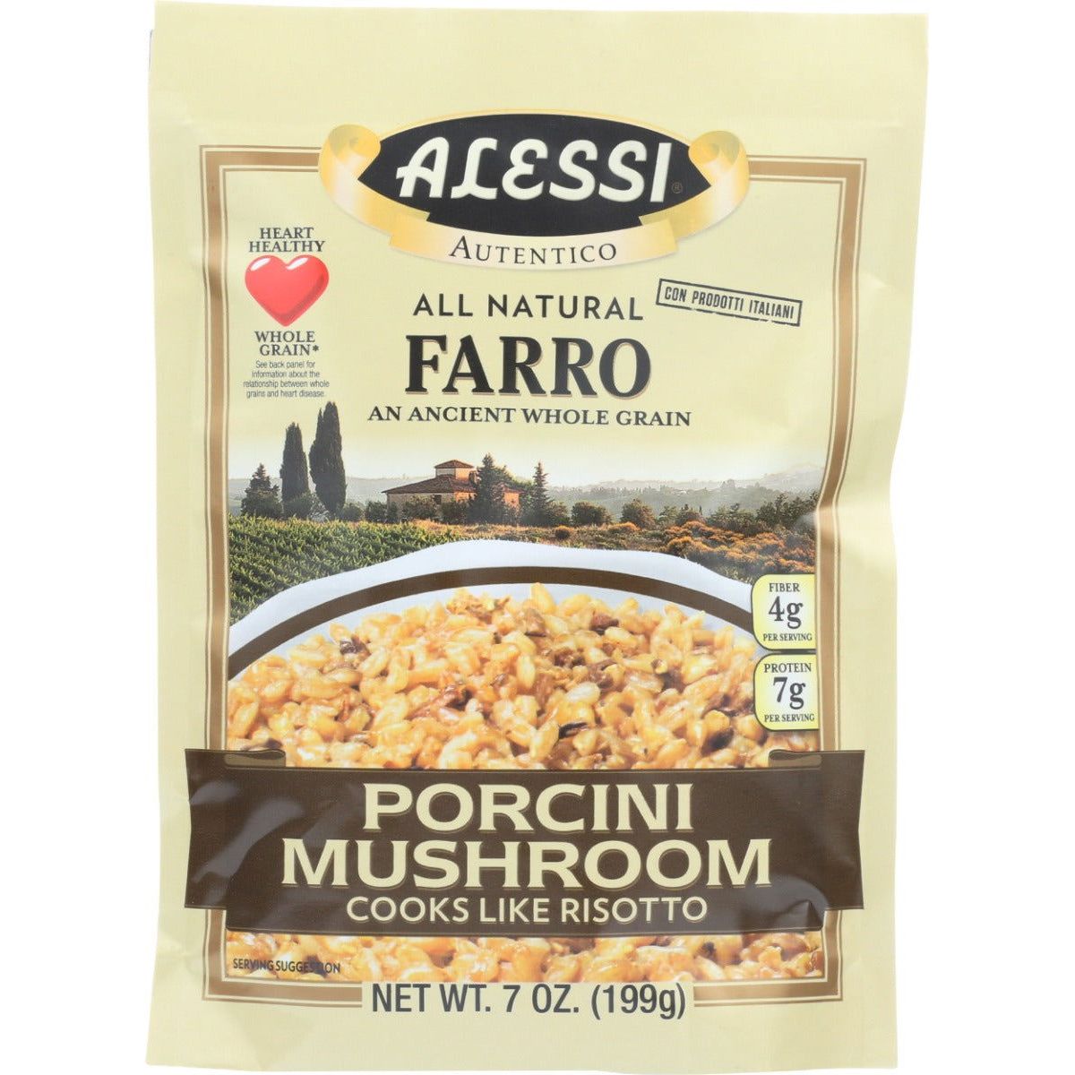 ALESSI: Farro Porcini Mushroom, 7 oz - Sunshine Co Op. - #tag1#