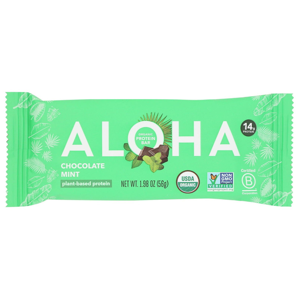 ALOHA: Chocolate Mint Protein Bar, 1.98 oz - Sunshine Co Op. - #tag1#
