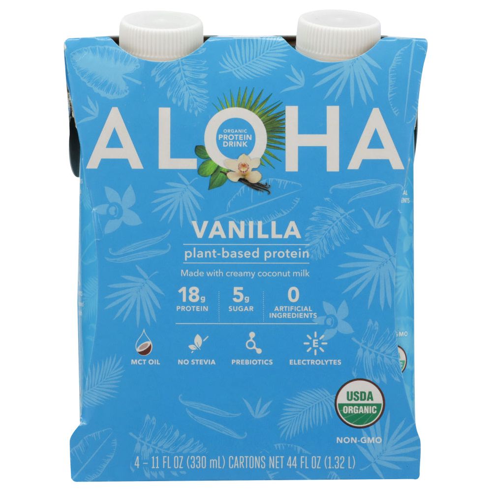 ALOHA: Vanilla Protein Drink 4Pk, 44 fo - #tag1# - #tag2#