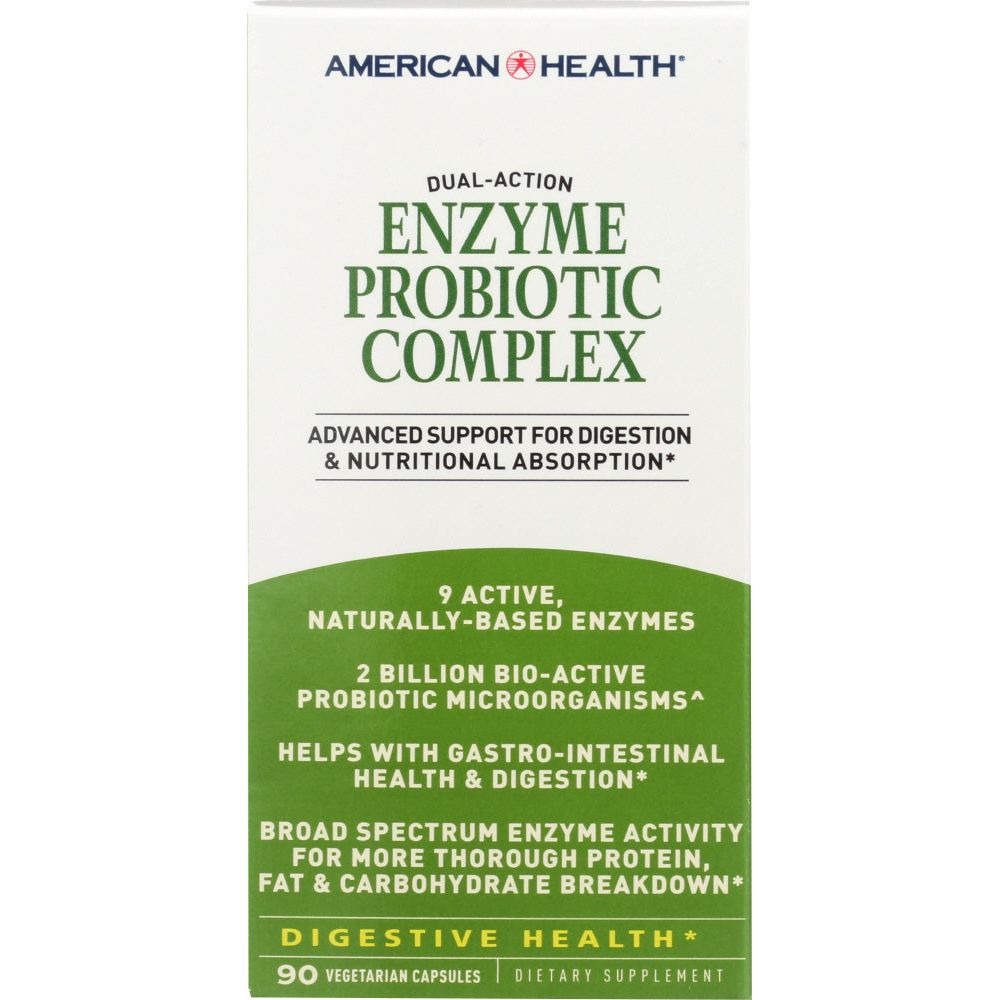 AMERICAN HEALTH: Enzyme Probiotic Complex, 90 Veggie Caps - #tag1# - #tag2#