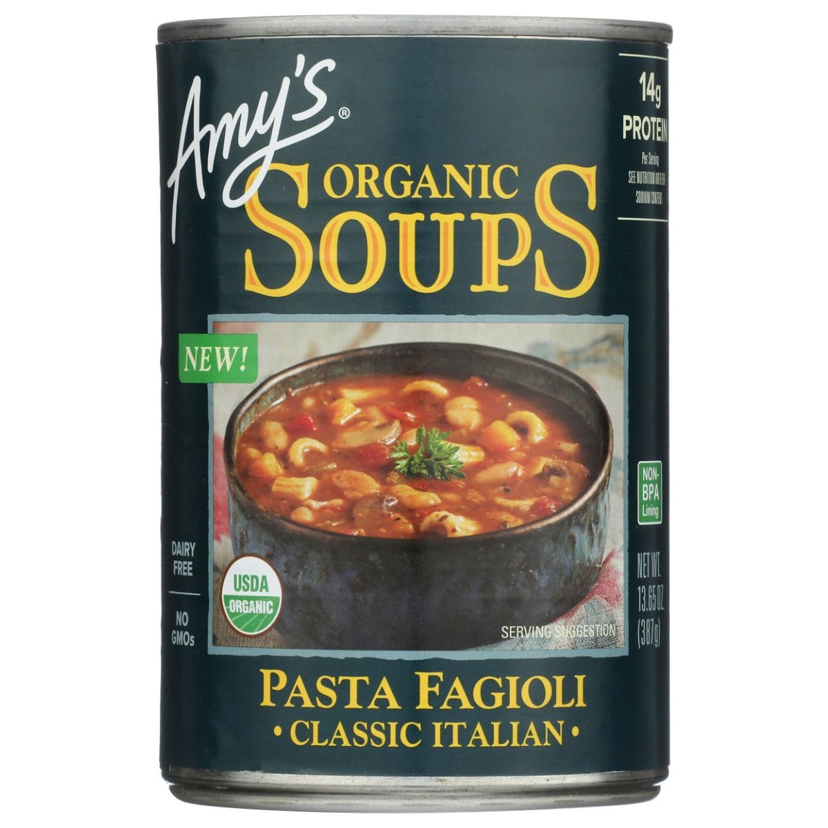 AMYS: Organic Pasta Fagioli Soup, 13.65 oz - #tag1# - #tag2#