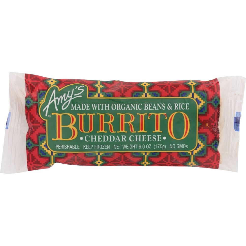 AMY'S: Beans & Rice Cheddar Cheese Burrito, 6 oz - #tag1# - #tag2#