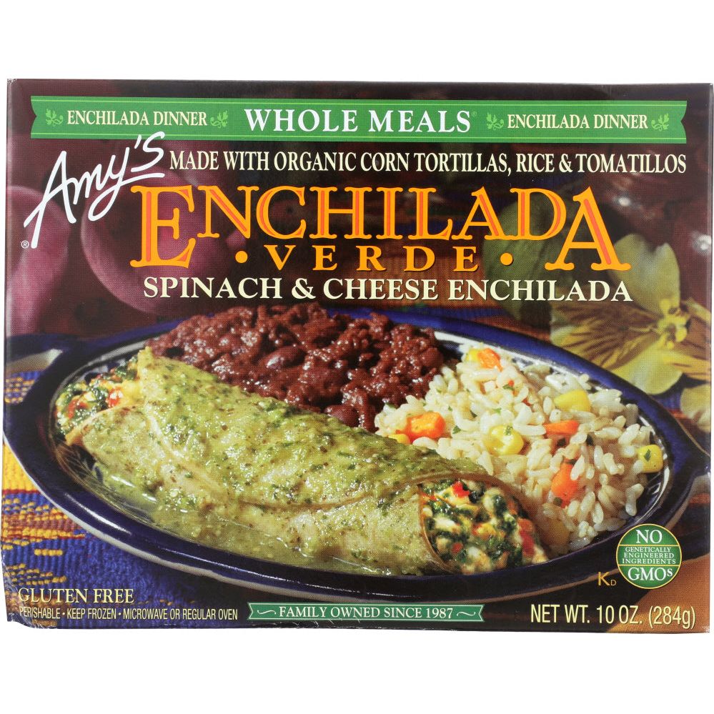 AMY'S: Enchilada Verde Spinach & Cheese Whole Meal, 10 oz - #tag1# - #tag2#