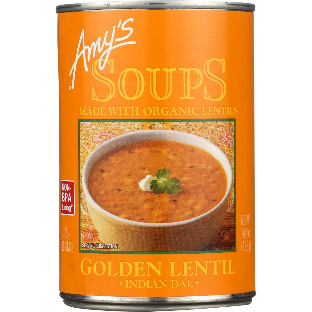 AMY'S: Golden Lentil Soup Indian Dal, 14.4 oz - #tag1# - #tag2#