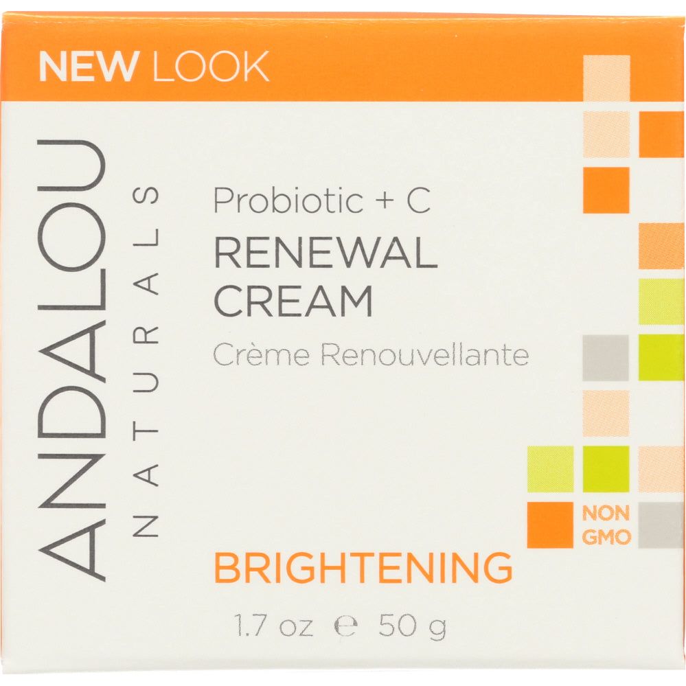 ANDALOU NATURALS: Renewal Cream Probiotic + C Brightening, 1.7 oz - #tag1# - #tag2#