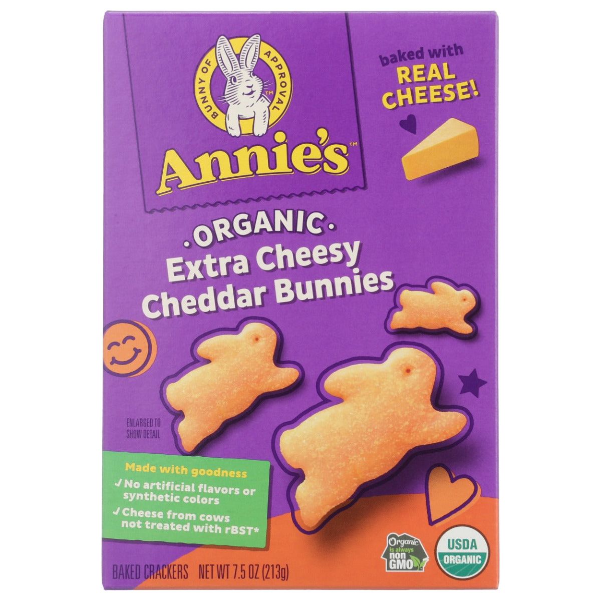 ANNIE'S HOMEGROWN: Cheddar Bunnies Extra Cheesy, 7.5 Oz - #tag1# - #tag2#