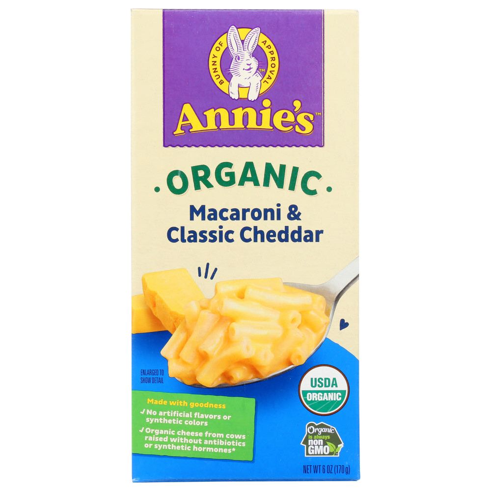 ANNIE'S HOMEGROWN: Organic Macaroni & Cheese Classic Mild Cheddar, 6 oz - #tag1# - #tag2#