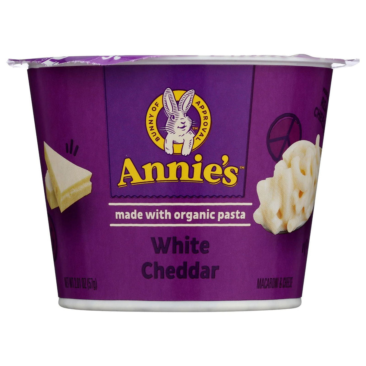 ANNIE'S HOMEGROWN: White Cheddar Microwavable Macaroni & Cheese Cup, 2.01 Oz - #tag1# - #tag2#