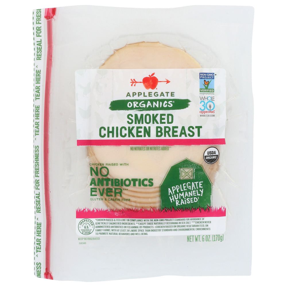 APPLEGATE: Organic Smoked Chicken Breast, 6 oz - #tag1# - #tag2#