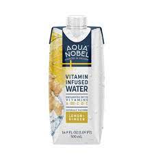 AQUA NOBEL: Water Lemon And Ginger, 16.9 fo - #tag1# - #tag2#