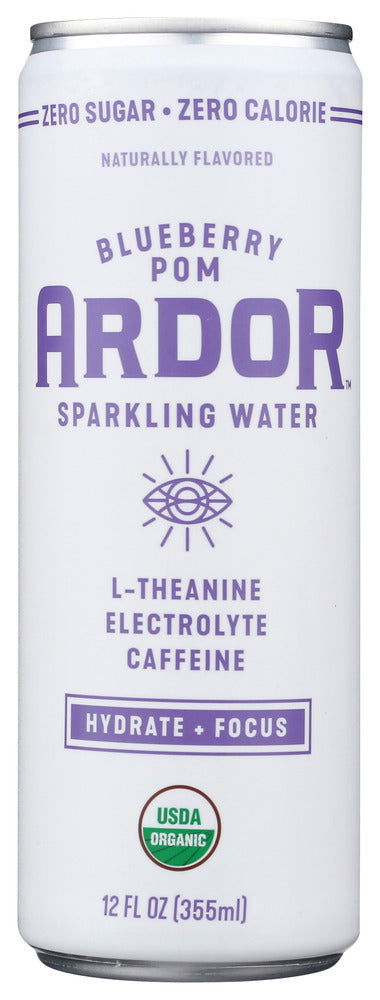 ARDOR ORGANIC INC: Blueberry Pom Sparkling Water, 12 fo - #tag1# - #tag2#
