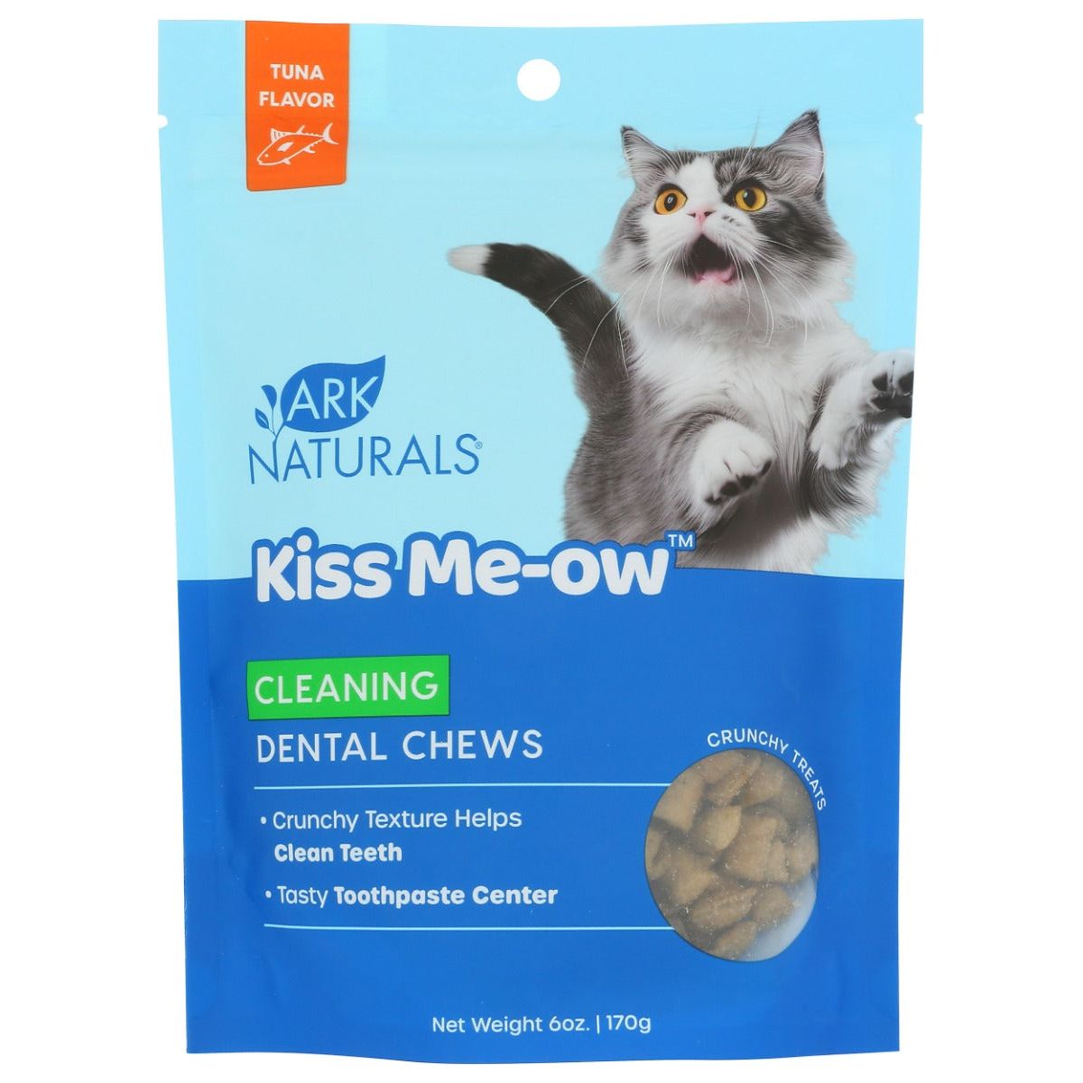 ARK NATURALS: Kiss Me-Ow Cleaning Dental Chews Cat Treat Tuna, 6 oz - #tag1# - #tag2#