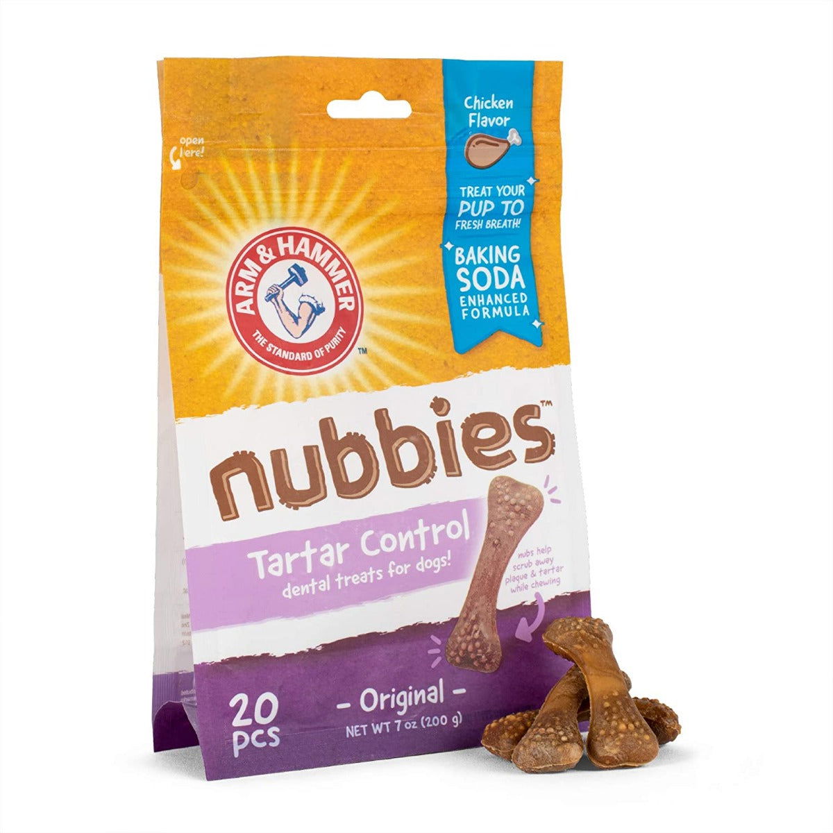 ARM & HAMMER: Nubbies Tartar Control Dental Treats For Dogs Chicken Flavor, 20 pc - #tag1# - #tag2#