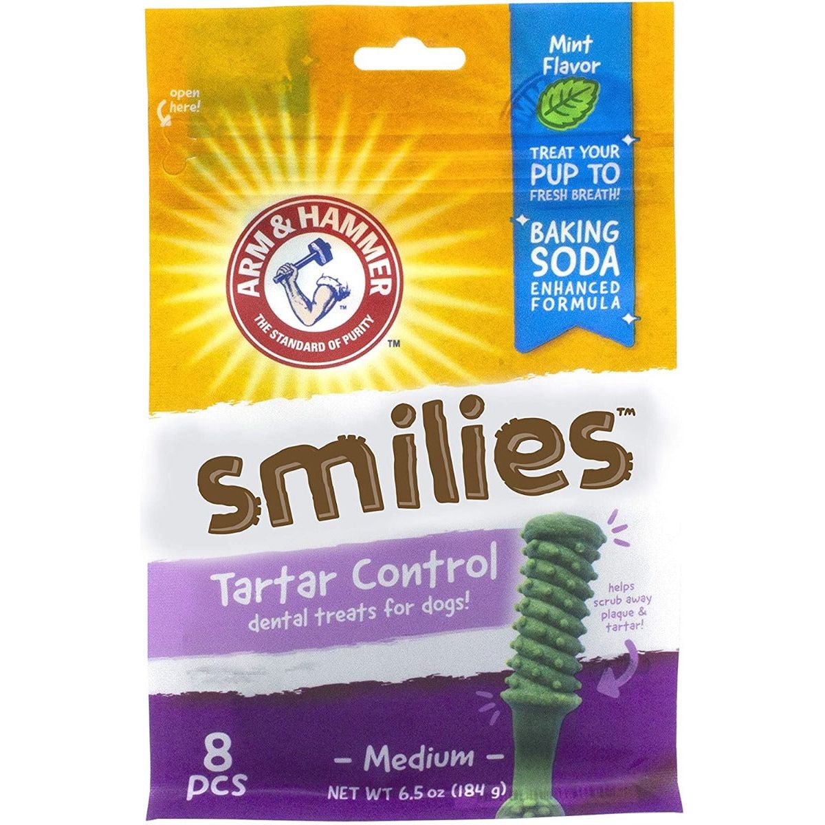 ARM & HAMMER: Smilies Tartar Control Dental Treats For Dogs, 8 pc - #tag1# - #tag2#