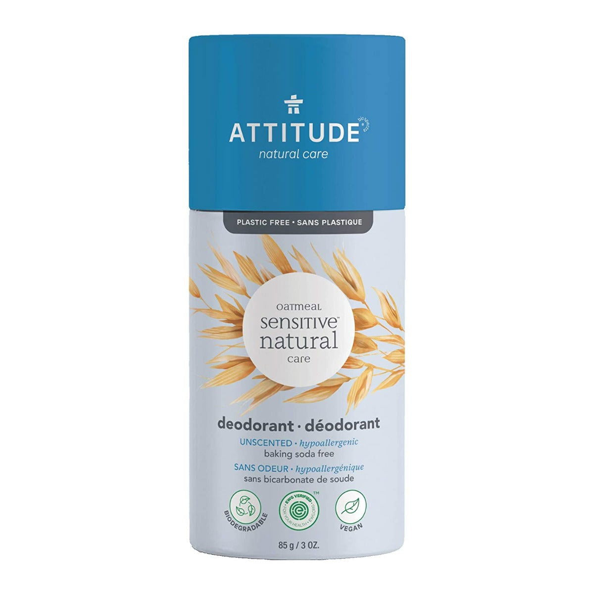 ATTITUDE: Sensitive Unscented Deodorant, 3 oz - #tag1# - #tag2#
