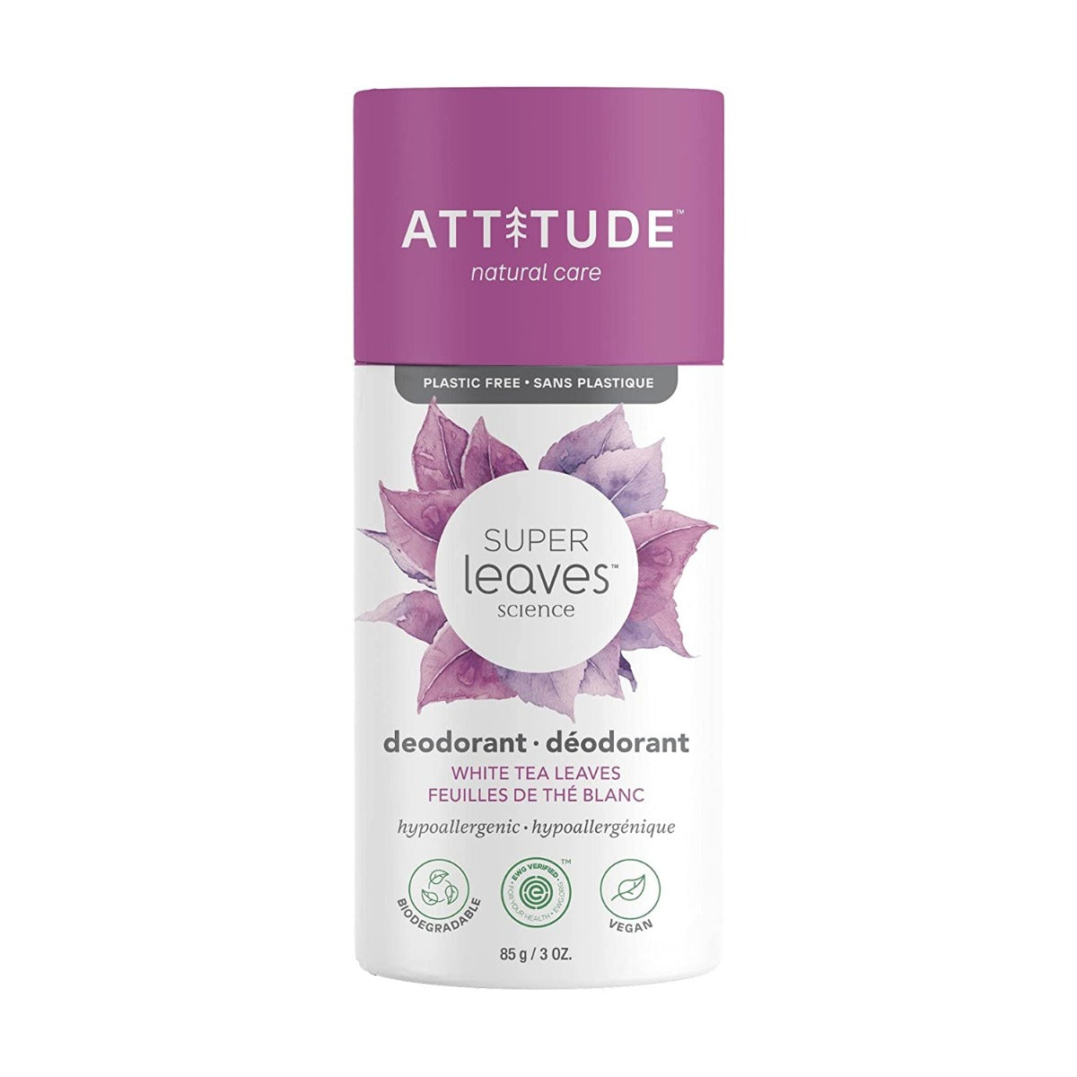 ATTITUDE: Super Leaves White Tea Leaves Deodorant, 3 oz - #tag1# - #tag2#