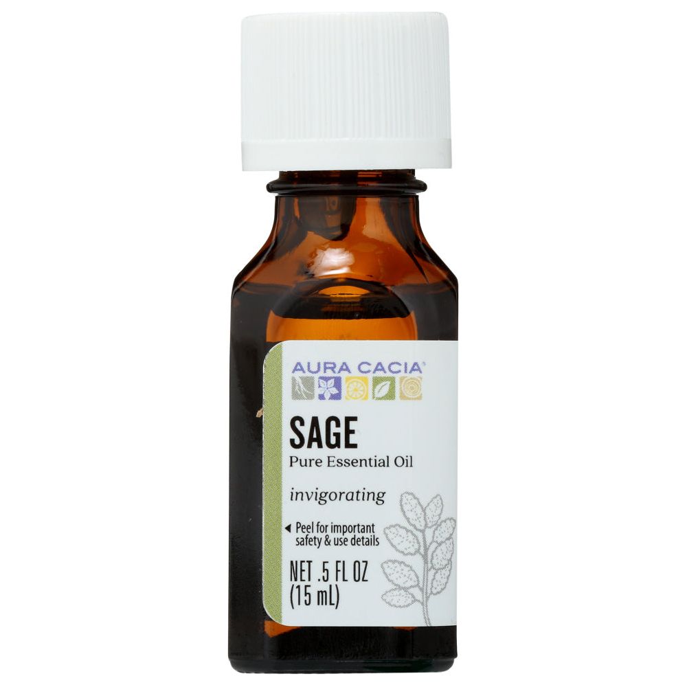 AURA CACIA: 100% Essential Oil Sage, 0.5 Oz - #tag1# - #tag2#