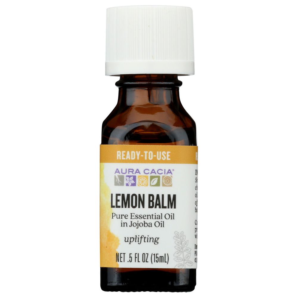AURA CACIA: Lemon Balm in Jojoba Oil, 0.5 Oz - #tag1# - #tag2#