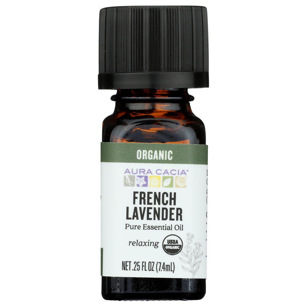 AURA CACIA: Organic French Lavender Pure Essential Oil, 0.25 oz - #tag1# - #tag2#