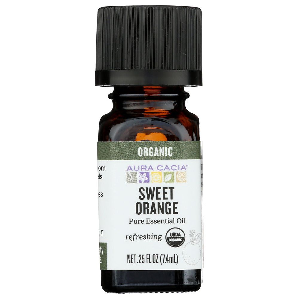 AURA CACIA: Organic Orange Sweet Essential Oil, 0.25 oz - #tag1# - #tag2#
