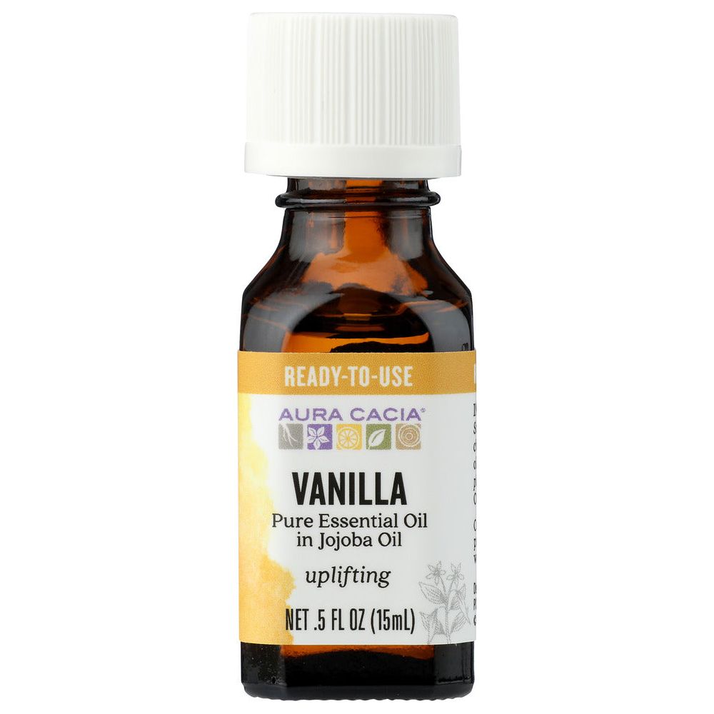 AURA CACIA: Vanilla in Jojoba Oil, 0.5 oz - #tag1# - #tag2#