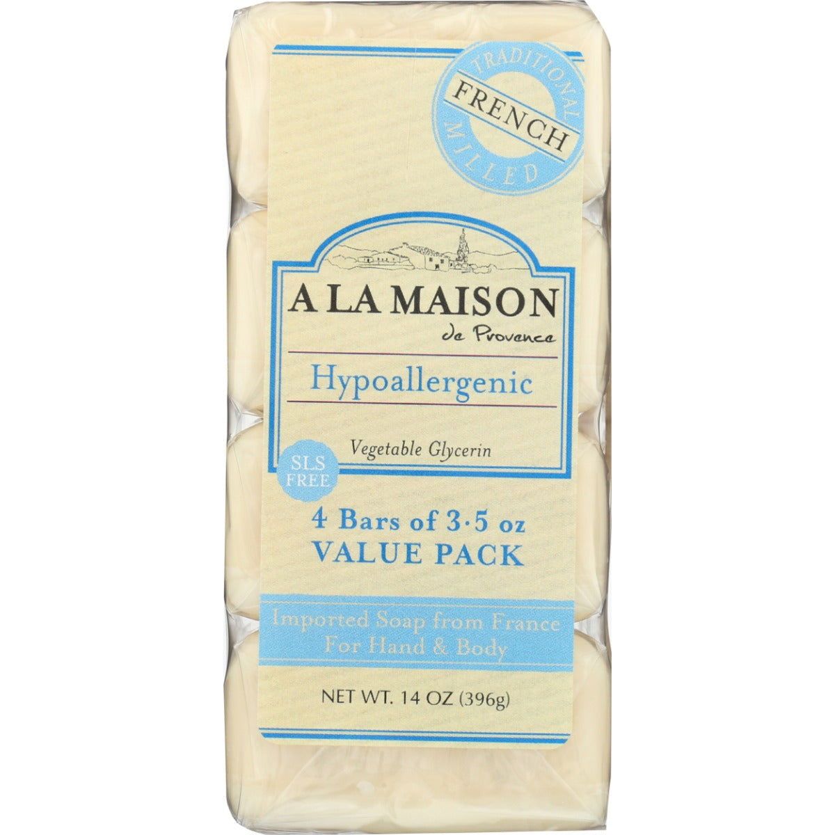 A LA MAISON: Unscented Soap Bar 4Pk, 14 oz - Sunshine Co Op. - #tag1#
