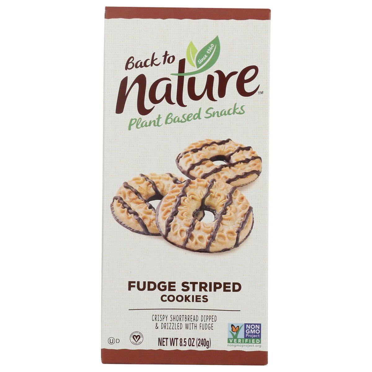 BACK TO NATURE: Fudge Stripe Shortbread Cookie, 8.5 oz - Sunshine Co Op. - #tag1# - #tag2# - #tag3# - #tag4#