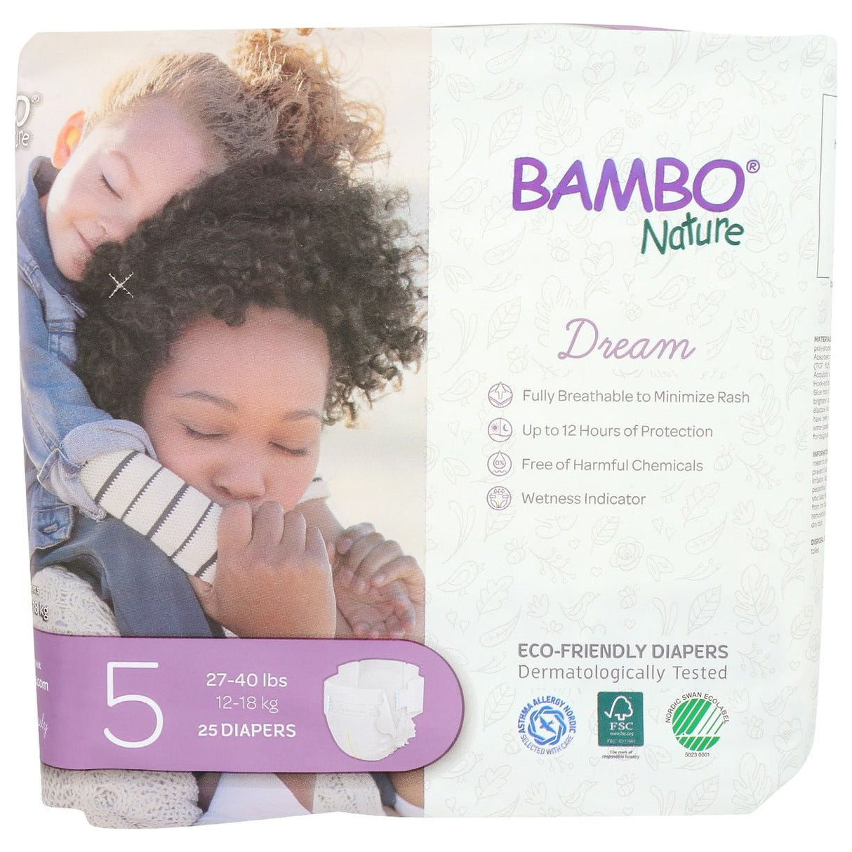 BAMBO NATURE: Diapers Baby Size 5, 25 pk - #tag1# - #tag2#