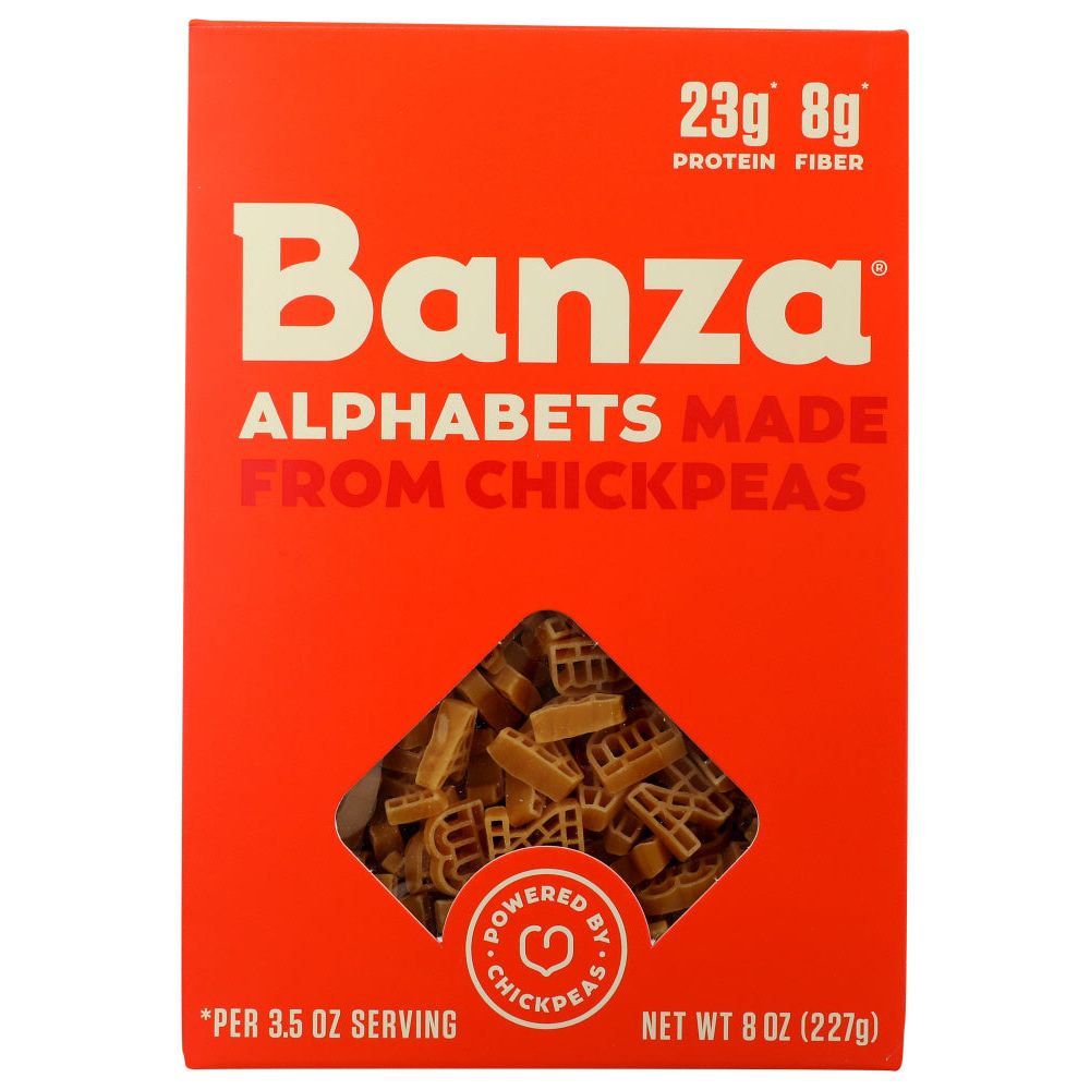BANZA: Pasta Alphabet Chickpea, 8 oz - #tag1# - #tag2#